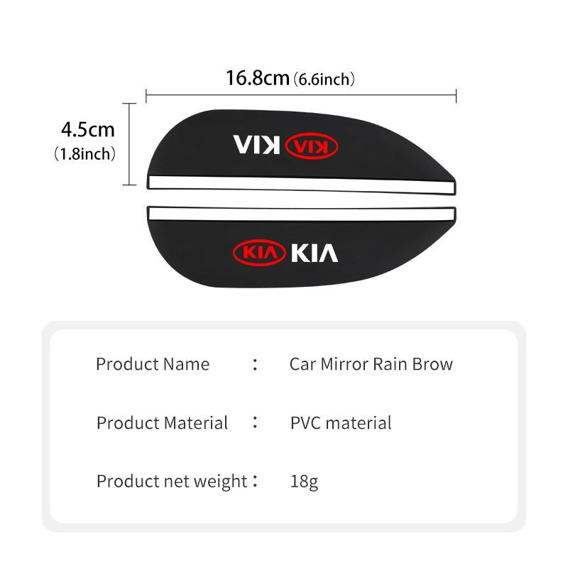 AHL1 2pcs Car Rearview Mirror Rain Eyebrow Sun Visor Shade Cover Rainy Shield Guard For KIA Spectra Sedona Cadenza Proceed Sephia