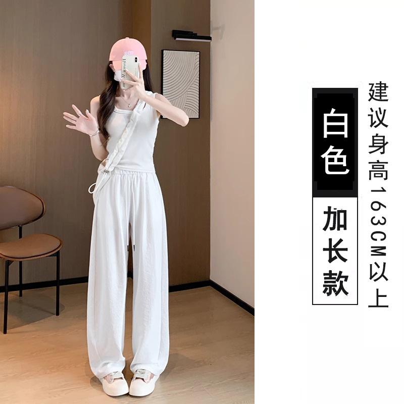 Быстросохнущие брюки-шаровары из ледяного шелка женские летние тонкие новая текстура повседневные Yamamoto свободные брюки-шаровары с широкими штанинами