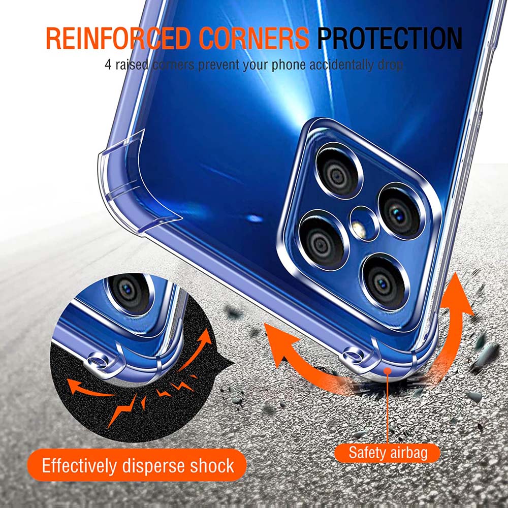 Прозрачный противоударный мягкий силиконовый чехол для телефона с подушкой безопасности для HUAWEI HONOR 200 90 70 Lite X5 X6 X7 X7a X8 4G X8 5G X8a X9 X8b X7b