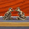 Vintage Solid Brass Galloping Horses Statue - Feng Shui Chinese Figurine, Retro Desktop Office Decor & Collectible Art Ornament