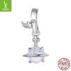 S925 Silver Planet Bead Pendant Personalized Diy Bracelet Beaded Accessories
