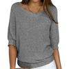 2026 Women's Versatile Short Sleeve Knit Sweater - Round Neck, Casual, Comfortable, Slimming & Loose Fit