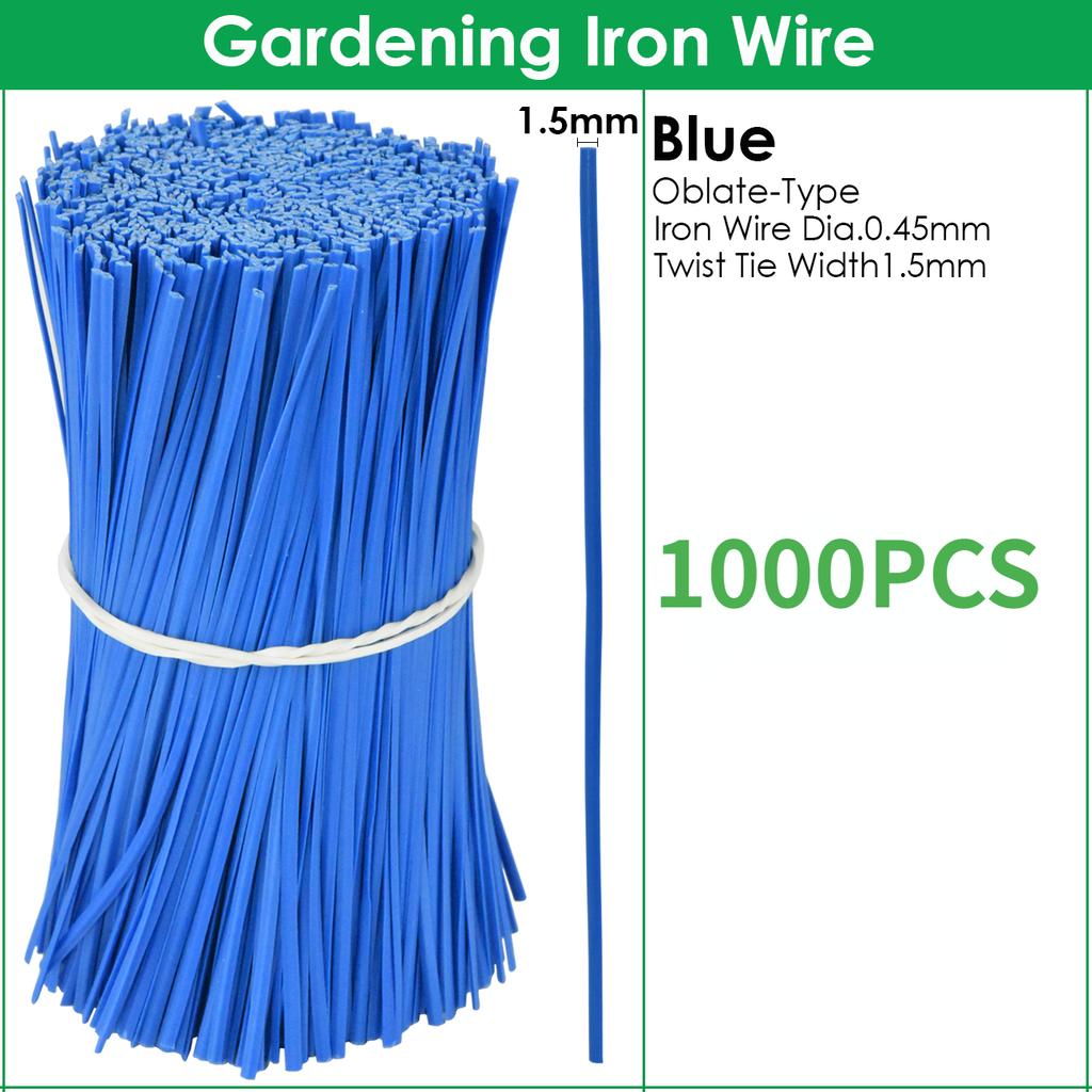 1000 шт. садовые кабельные стяжки многоразовые сплющенные железные проволочные стяжки для цветочных растений, восхождение на лозы, многофункциональные фиксирующие струны с покрытием