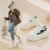Platform Shoes Women's Spring 2025 New Little White Shoes Women's Casual Board Shoes Fashion Versatile Muffin Single Shoes Lace-up Tide