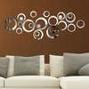 1set DIY 3D Circles Mirror Wall Sticker Home Decor