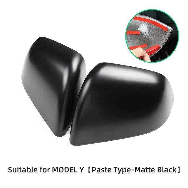 Для Tesla Model 3 YX Защитная крышка внешнего зеркала из углеродного волокна Piano Black Версия 2023 Аксессуары для корпуса зеркала заднего вида