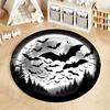 "Spooky Halloween Moonlit Bats Round Carpet for Festive Décor" round carpet for home sofa bedroom, gift