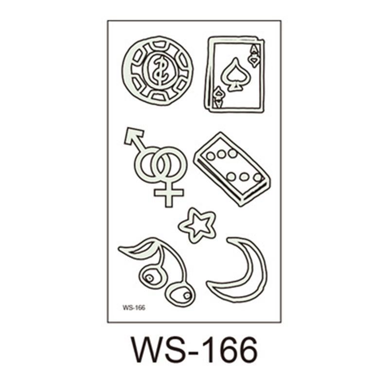 Little Sexy Cute Tattoo for Women Glowing Dark Taty Waterproof Fake Tatoo Luminous Tattoo Stickers Body Art Cartoon Tattoo