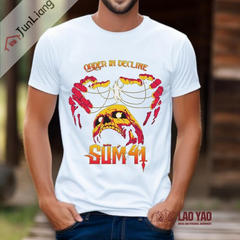 Sum 41 T-shirts for Unisex Rock Band Harajuku Short Sleeved T-shirt Y2k Clothing Goth Clothes Streetwear Unisex Graphic Unisex's