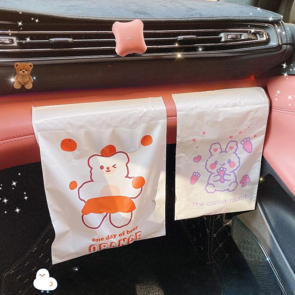 Cartoon  Garbage Bag Office  Desk Trash Storage Bag Stick-on Non-marking Disposable Cleaning Bag