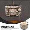 Angoily Bamboo Lamp Shade Vintage Drum Lampshade Shade Decorative Lamp Cover for Chandeliers Floor Light Pendant Table Lamp