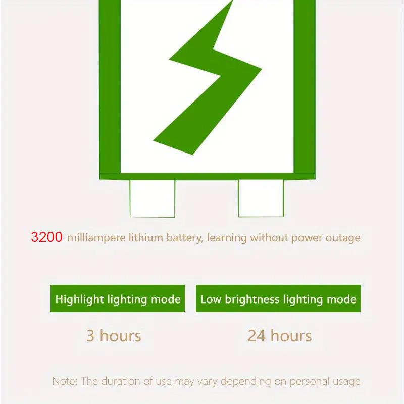 Rechargeable LED Clock Dimmable Desk Lamp Rotating Foldable Desktop Reading Night Light Eye Protection New USB