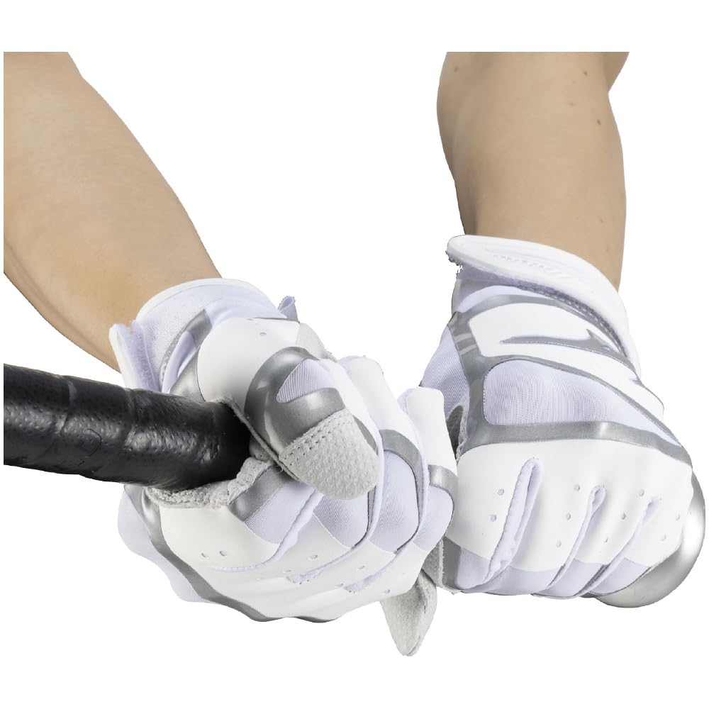 MIZUNO Direct Store Exclusive UFA Baseball Gloves 1EJEA837 L Size White x Silver (Mizuno) <Mizuno Collection> F-257