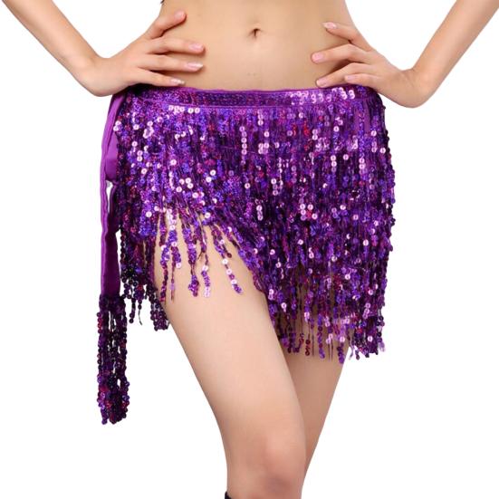Юбка для танца живота, многослойный дизайн с пайетками, яркая цветная 4-слойная блестящая юбка, облегающая бедра, танцевальная сценическая юбка для косплея