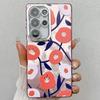 For Samsung Galaxy S25 Ultra Case Floral Pattern Design IMD PC+TPU Phone Back Cover with Glass Lens Film