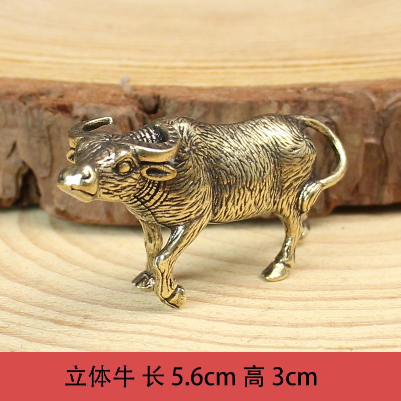 Латунные миниатюрные фигурки животных Зодиака, винтажное украшение для стола, украшение для дома и офиса, медная статуэтка, декор, ремесла