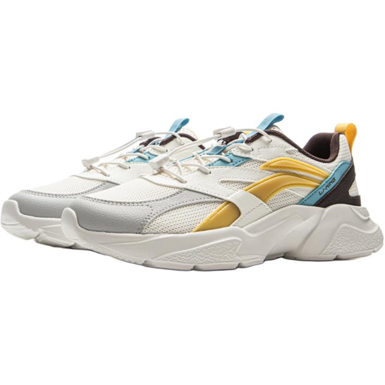 Li Ning Детские удобные универсальные модные спортивные низкие повседневные кроссовки Детские кроссовки Молочно-белый Спокойно-серый Черно-коричневый YKCU210-9