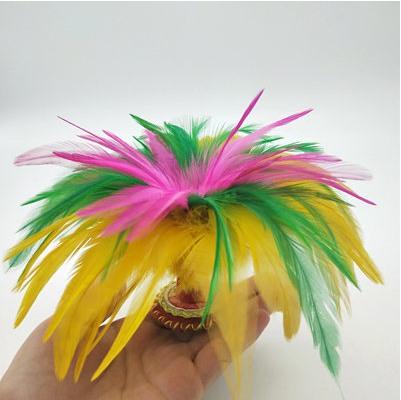 Pure Handmade Colorful Feather Feather Shuttlecock Children'S Small Shuttlecock With Rope Is Durable To Kick