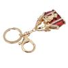 Women Keychain Diamante Handbag Personalised Keyrings for Women Girls Car Key Ring Crafts BagsRed