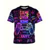 New Game Graphic 3d Printed T-shirt For Men Kids Spring Short Sleeves Tops GamePad Summer Street Casual Tee Shirts