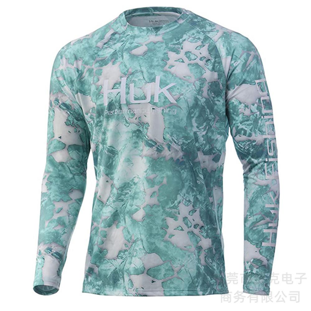 HUK fishing suit summer men's sunscreen outdoor sports fishing shirt quick-drying long-sleeved T-shirt lightweight breathable top
