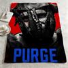 movie T-The Purge-e Throw Warm Soft Flannel Blanket, Multi-use for Sofa Bed Camping Travel Nap