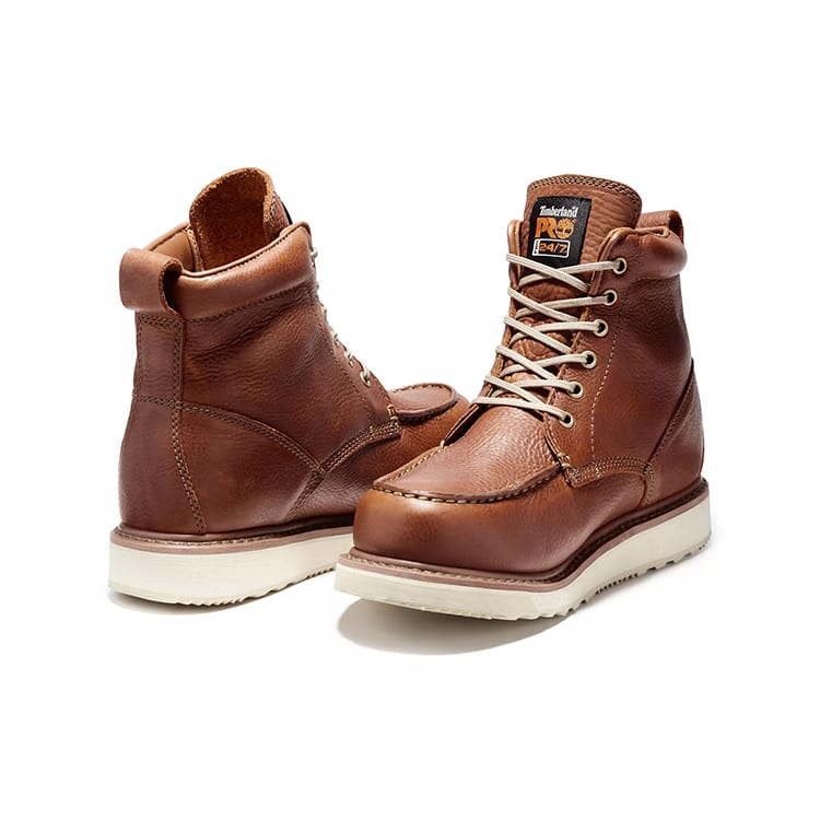 Timberland 6-дюймовые удобные мужские берцы с круглым голенищем, красно-коричневые 53009214
