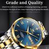 OLEVS Men's Watch Automatic Mechanical Watch Simple Luminous Double Calendar High-end Watch