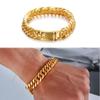 New Fashion Bracelet Gold Color Link Chain Hip Hop Cuban Bracelet Stainless Steel