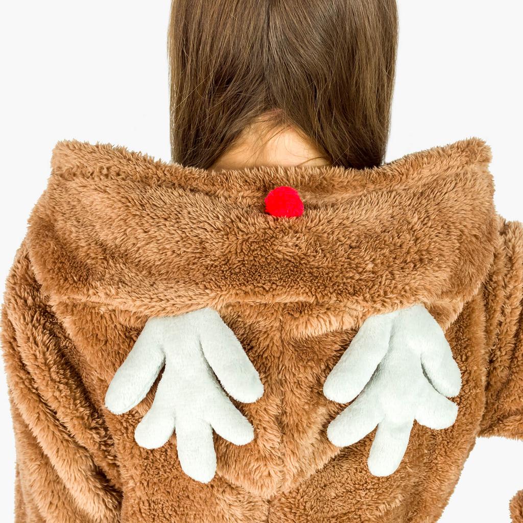 Men's dark reindeer pajamas gift kigurumi onesie one-piece l Reindeer Onesie Costume - L