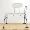 Elderly & Pregnant Shower Chair with Handrail: Adjustable Height, Long Seat for Bathtub Use