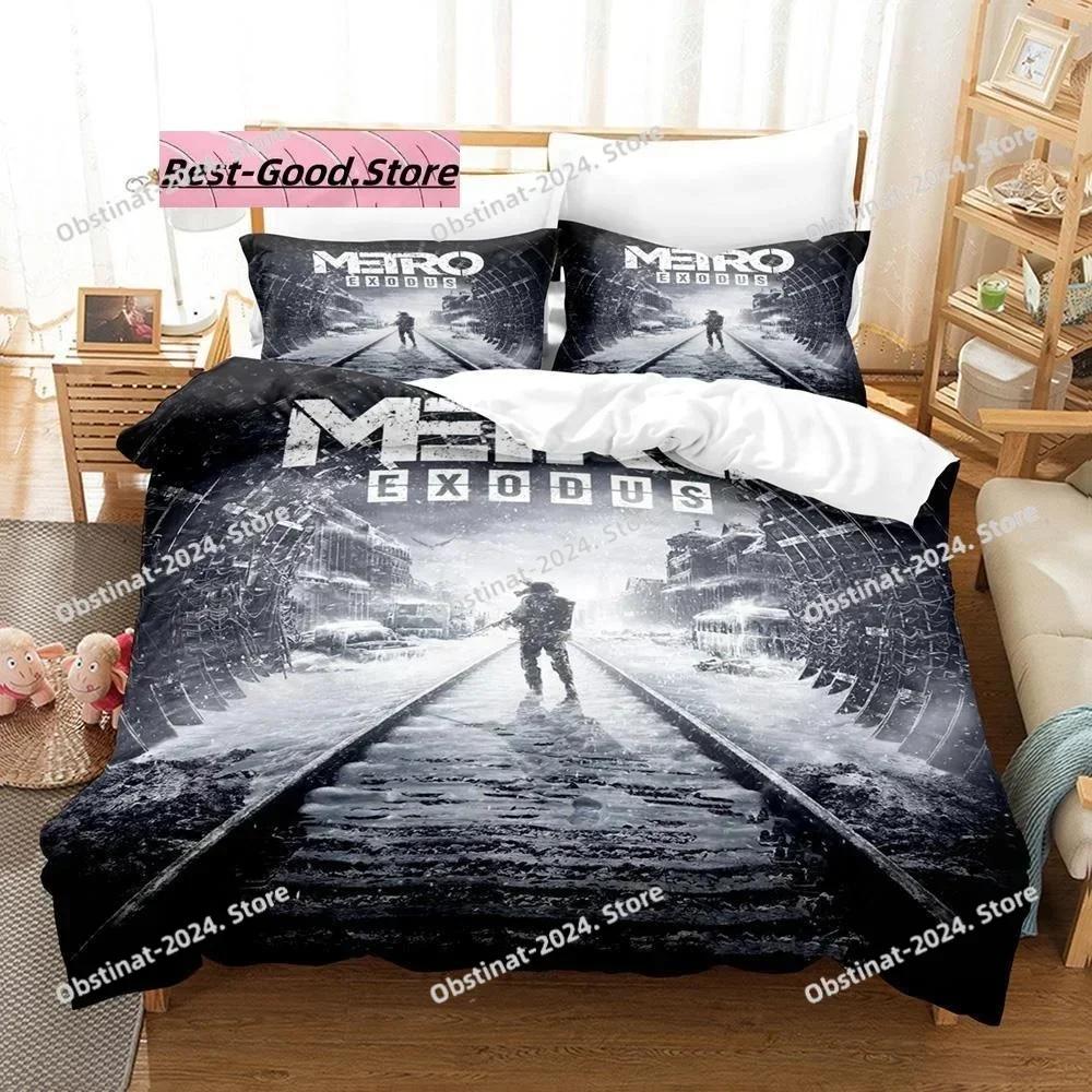 Metro exodus Bedding Set Printed single Comforter Quilt Bed Cover Duvet Cover Pillow Case 3 Pieces Sets Kids Adult Size Game Bed