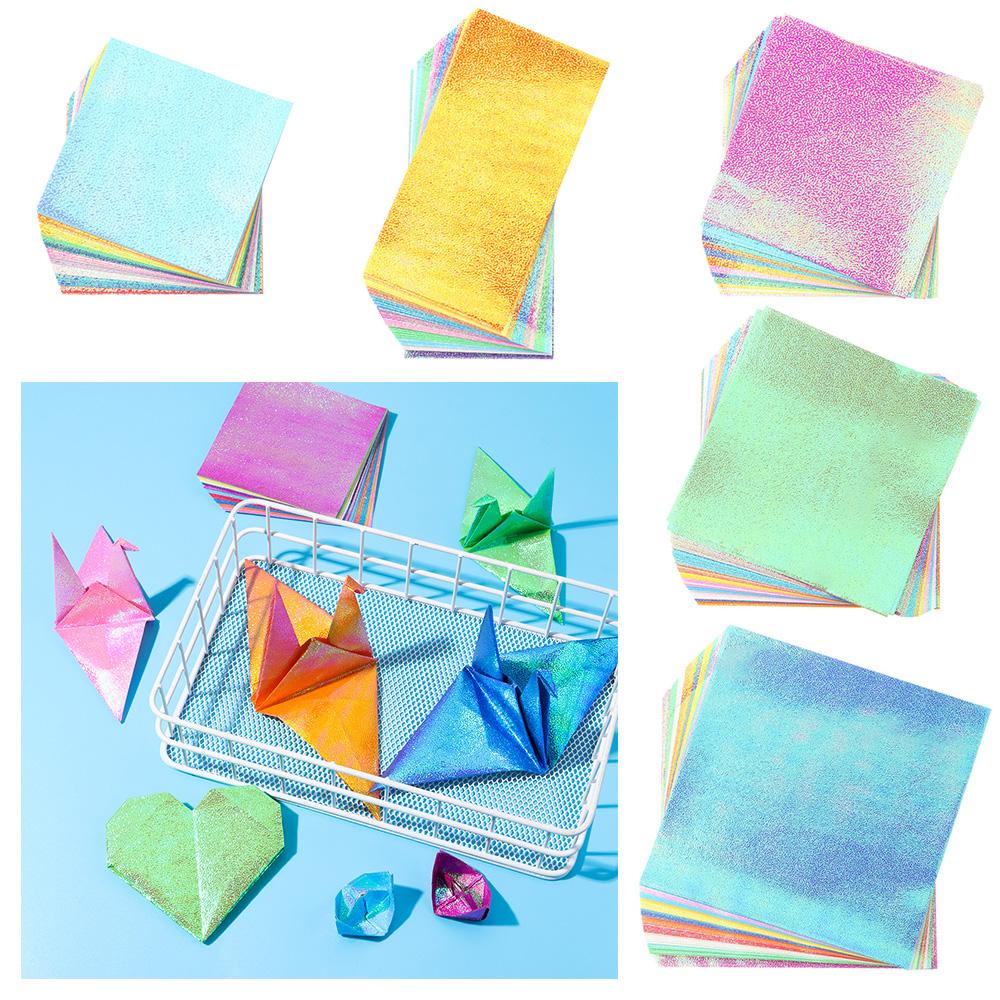 Color Scrapbooking Decoration DIY Accessories Square Folding Papers Glittering Origami Paper