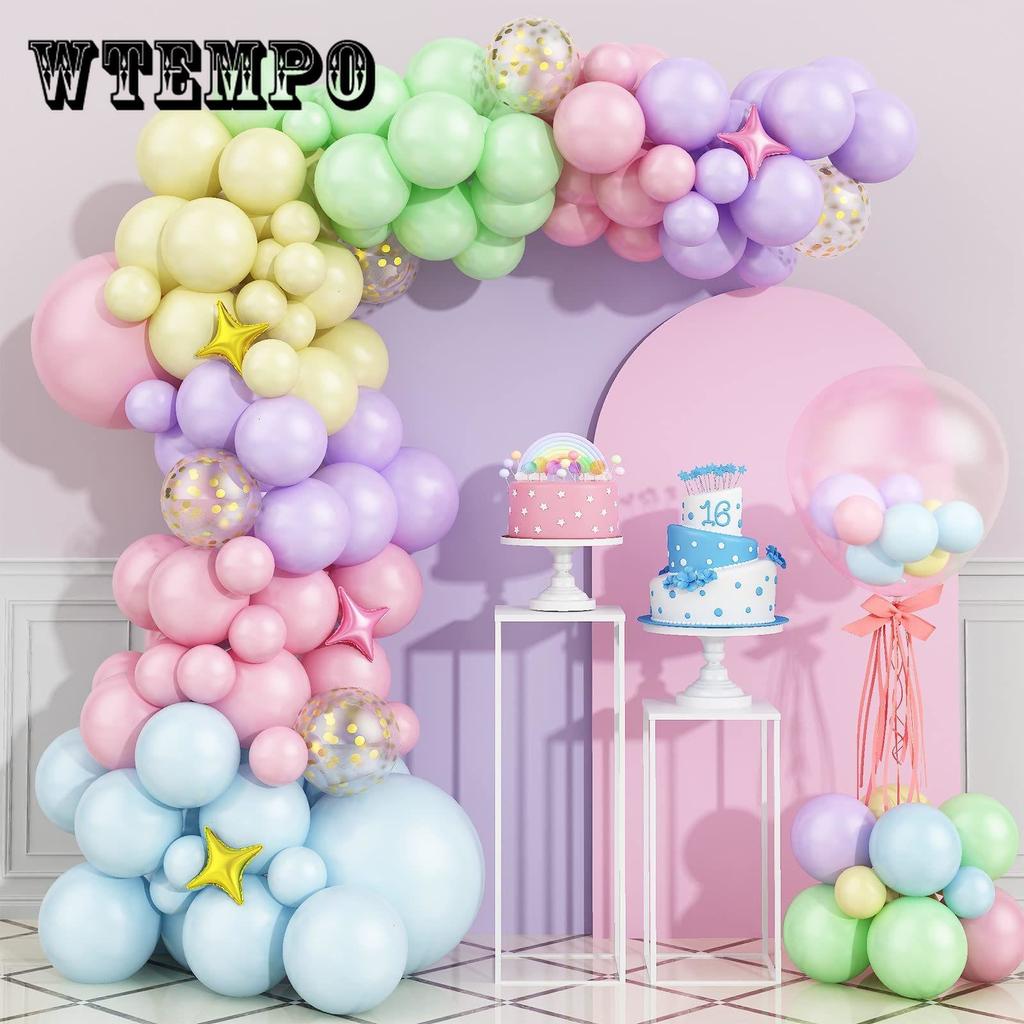 91 шт. разноцветные пастельные воздушные шары в виде макарон, гирлянда, радужные латексные шары, воздушные шары, день рождения, свадьба, декор для детского душа