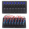 8-клавишная морская панель переключателей для лодки с автоматическими выключателями, светодиодная панель переключателей 12В 24В для лодки, дома на колесах, фургона, аксессуары для грузовиков