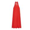 Summer New Product Women's Clothes French Style Design Bowknot Decoration Hanging Collar Midi Skirt Long Dress 8039116