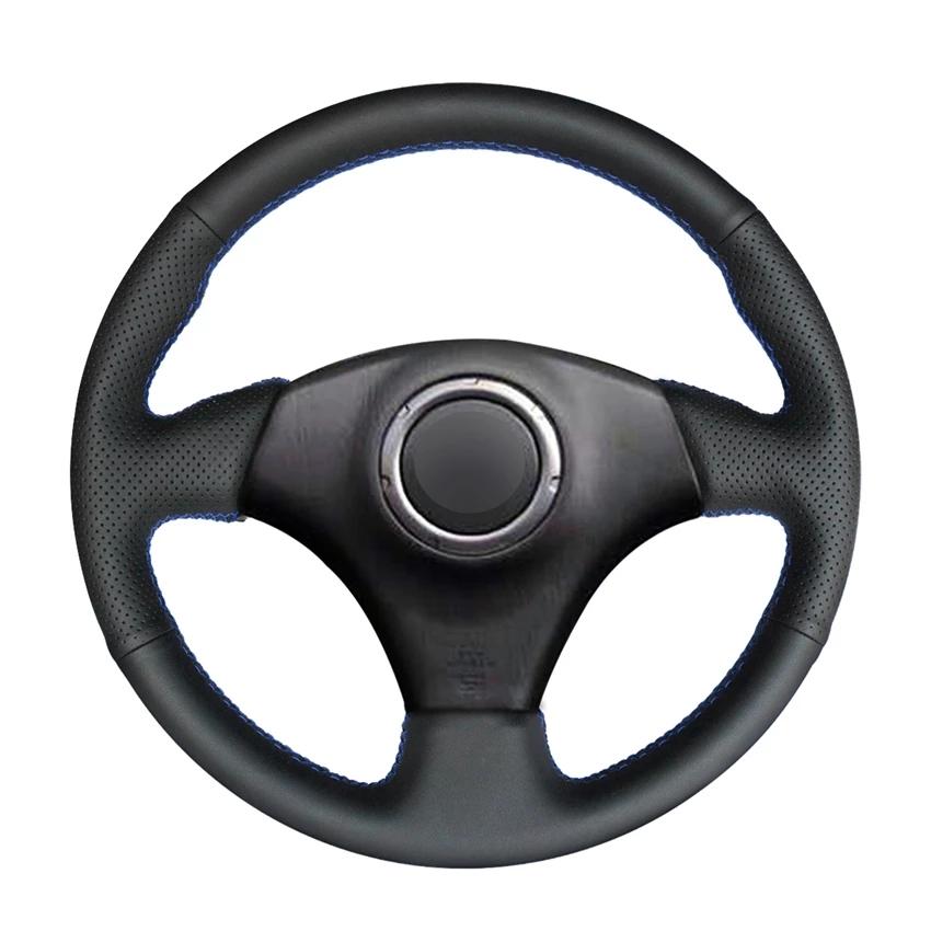 Black Faux Leather Car Steering Wheel Cover for Toyota RAV4 Celica MR2 Supra Caldina Matrix Voltz Corolla 1996-2008