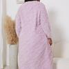"Comfortable Cotton Velvet Nightgown for Women – Long Sleeve Autumn and Winter Wear"