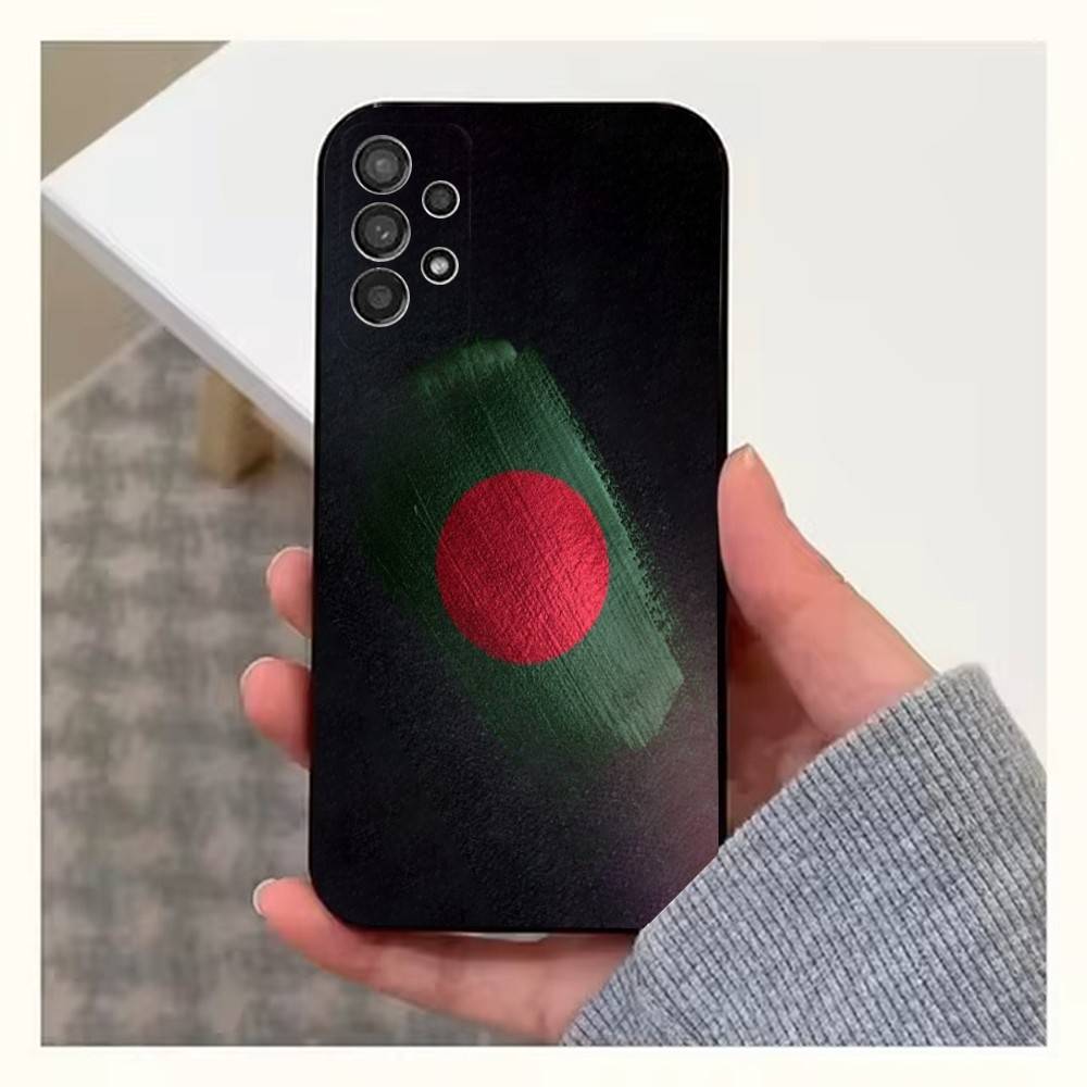 Bangladesh Flag For Samsung S9,S10,S20,S10,S21,S25,S24,S23,Ultra,FE,Plus,Lite,Soft Silicone Black Case
