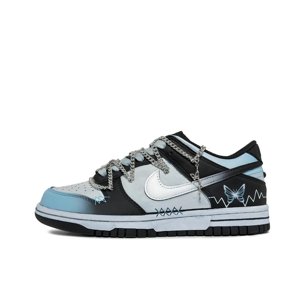 Nike Кроссовки для скейтборда Dunk Low top GS Синий Белый Черный DH9765-104(Команда186-)