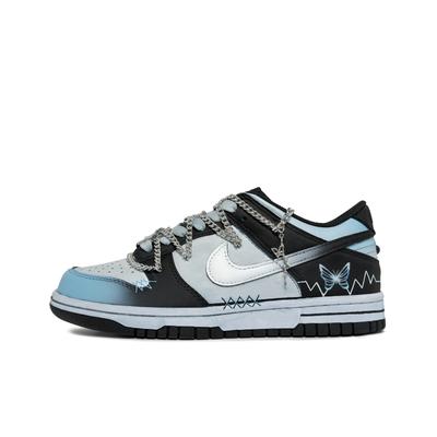 Кроссовки Dunk Low top Skateboard Shoes GS Синие Белые Черные DH9765-104(Команда186-)