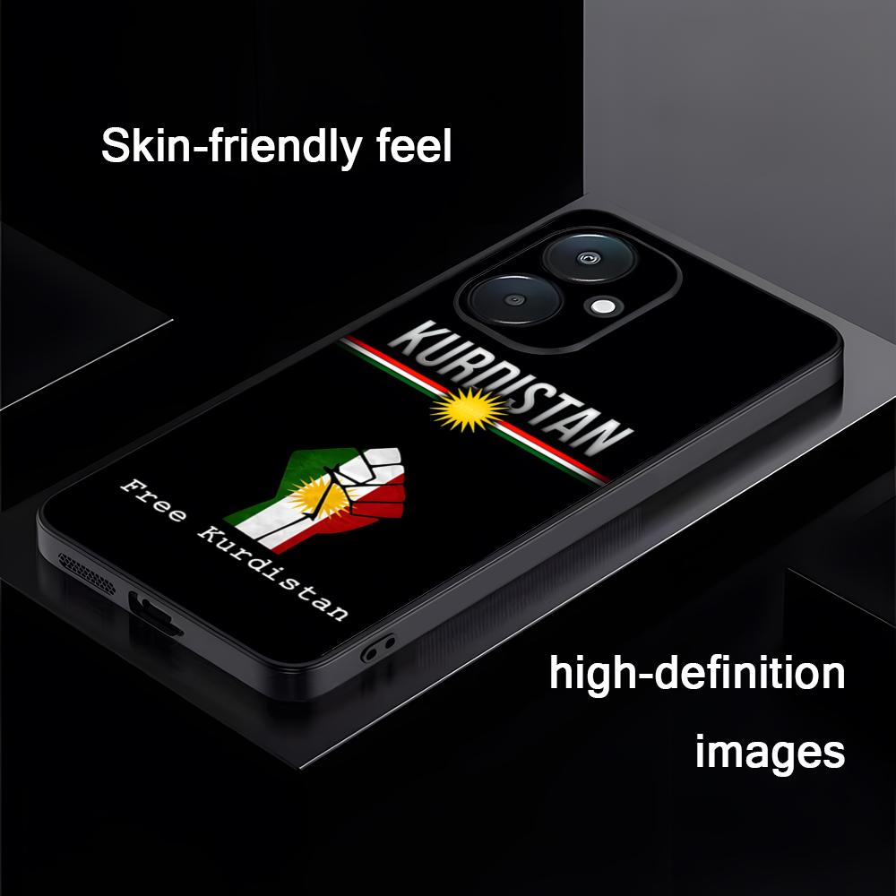 Флаг emblem Kurdistan Крутой чехол для телефона для Xiaomi Redmi 14C 13C 12C Note14 13 12 11 10 Pro Plus S Мягкая черная крышка для телефона