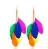 Sui Bian European & American Bohemian Feather Earrings