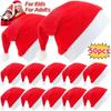 Adults Kids Christmas Hats Non-woven Fabric Santa Claus Xmas Hats Cap Merry Christmas New Year Party Festival Decoration Gifts