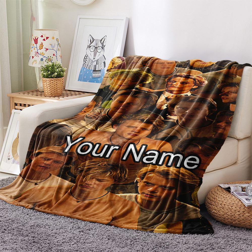 1PC Adventure Quest Custom Name Patterned Flannel Blanket Suitable For All Seasons For Home Decor Warmth And Comfort Gifts Holiday Present