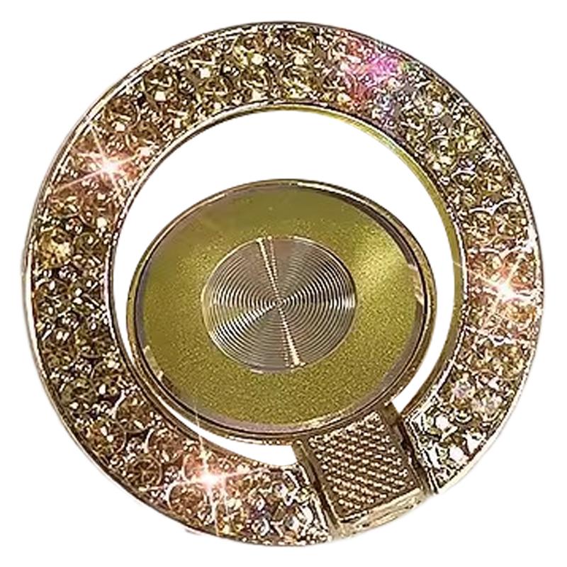Cell Phone Ring Holder Kickstand Round Metal Rhinestones Finger Grip Loop