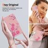3D Art Painting Sakura Flower Butterfly Pattern Leather Phone Wallet Case Book Stand For iPhone Samsung Xiaomi Girls Cute Magnetic Card Flip Cover Bag