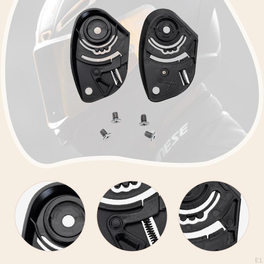 Комплект из 2 шт. Замена основания шлема для Y-526 Запчасти для ремонта Черные боковые пластины визора Легко