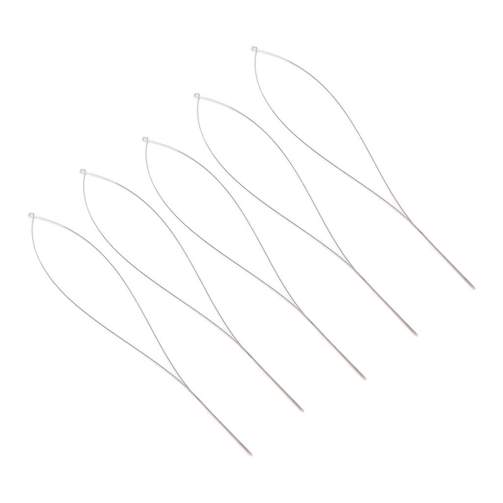20Pcs Beading Needles Flexible Middle Open Large Eye Hand Threading Beading Needles Set 10.5cm