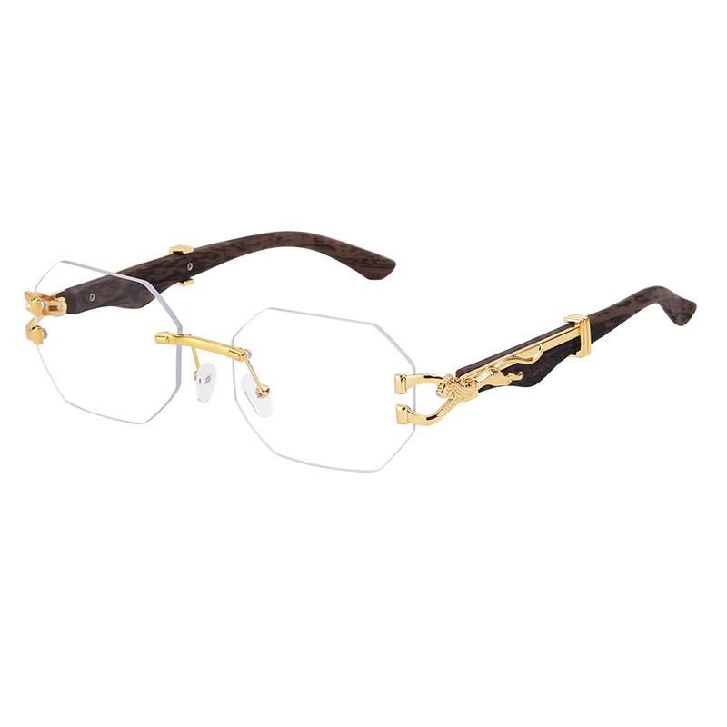 Винтажные очки с имитацией древесины и леопардовым принтом, солнцезащитные очки на ножках, мужские солнцезащитные очки для вождения с отделкой в форме коробки, мужские солнцезащитные очки